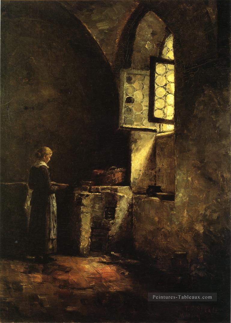 Un coin dans l’ancienne cuisine du cloître de Mittenheim Impressionniste Théodore Clement Steele Peintures à l'huile